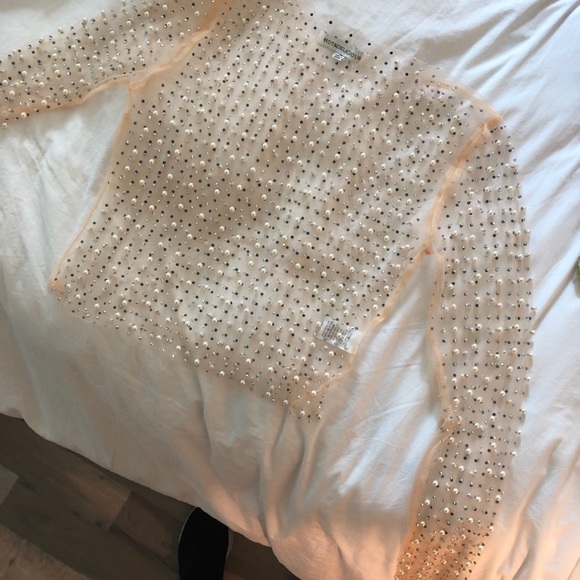 sheer rhinestone top
